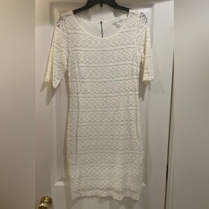Banana Republic Cream Lace Mini Dress